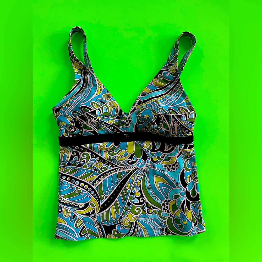 Tropical Honey Women’s Tankini Top Size 10 Bathing Suit Comfortable Coverage